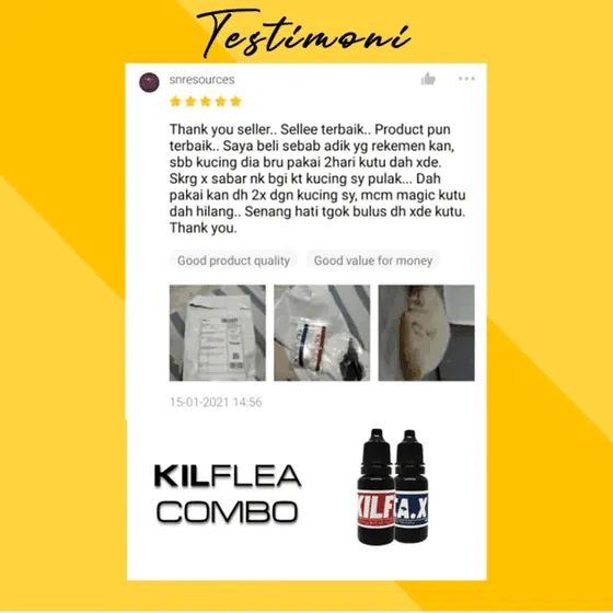 Ulasan Shopee: 2 hari kutu dah tiada