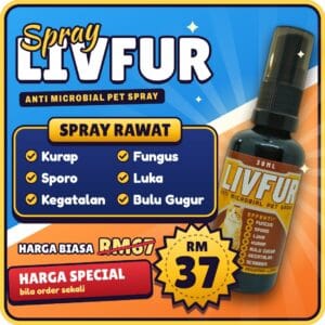 Spray LivFur 30ml – Rawat Kurap, Fungus & Luka Kucing